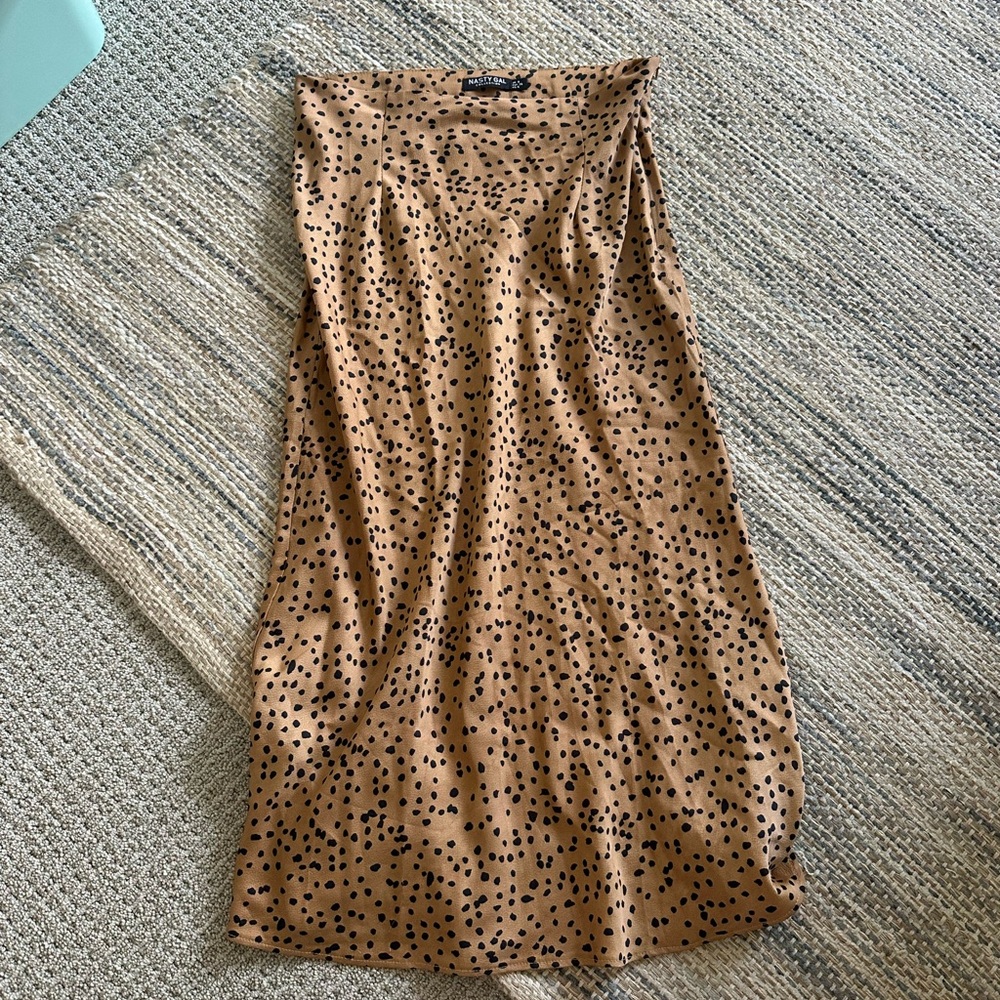 Nasty Gal Gold Midi Slip Skirt Cocktail